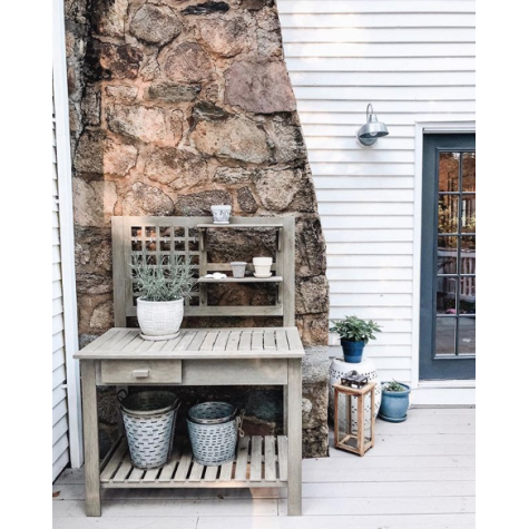 Austin Wall Sconce, 8” Shade, 975-Galvanized | Photo Courtesy of Lauren McBride Blog (@laurenmcbrideblog)