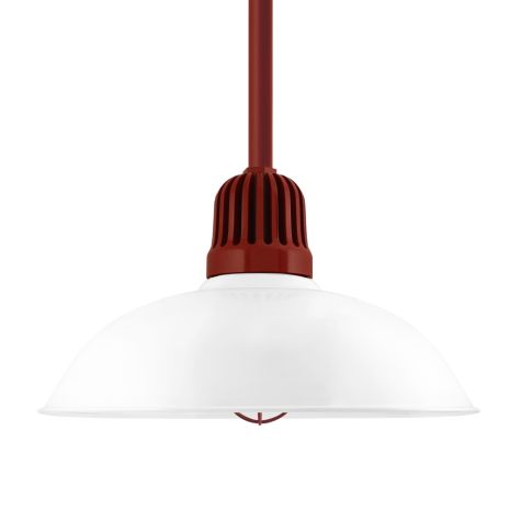 20" Gridiron, 200-White, Heat Sink in 400-Barn Red, Mounting in 400-Barn Red, WGG-Wire Guard in 400-Barn Red, FST-Frosted Glass