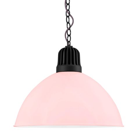 20" Kickoff, 480-Blush Pink, Heat Sink in 105-Textured Black, Chain in 105-Textured Black, CSBP-Black & Pink Cloth Cord