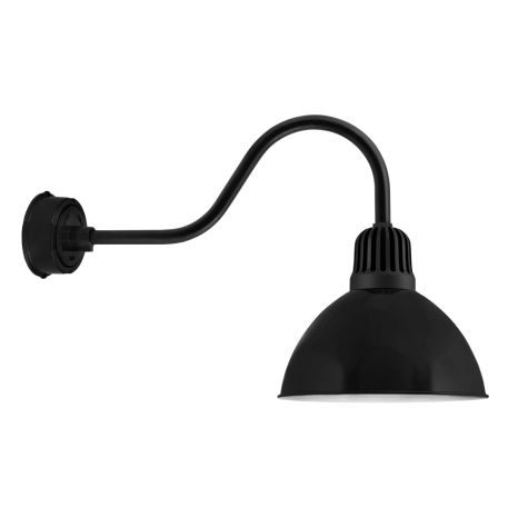 12" Kickoff, 105-Textured Black, Heat Sink in 105-Textured Black, G26 Gooseneck Arm in 105-Textured Black