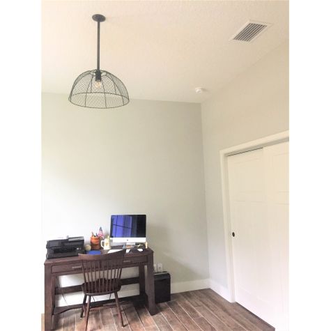 Chicken Wire Stem Mount Pendant Light, 100-Black | Photo Courtesy of Homeowner