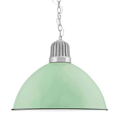 20" Kickoff, 355-Porcelain Jadite, Heat Sink in 975-Galvanized, Chain in 975-Galvanized, SWH-Standard White Cord
