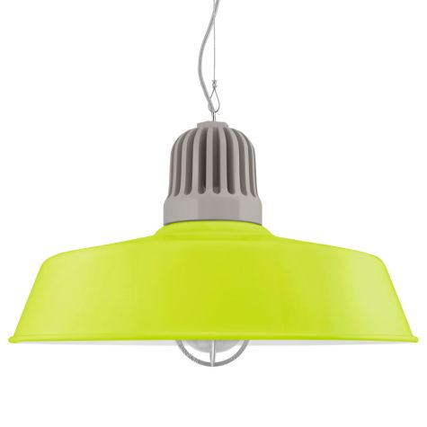 20" Scrimmage, 380-Chartreuse, Heat Sink in 800-Industrial Grey, SMG-Grey Cloth Cord, CGG-Standard Cast Guard in 800-Industrial Grey, RIB-Ribbed Glass