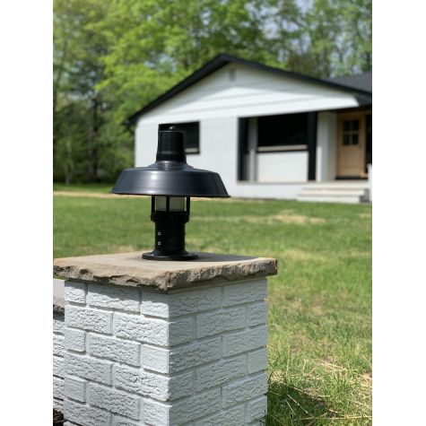 14” Original LED Industrial Guard Post Mount, 150-Black, FST-Frosted Glass, 2700k, Frosted Glass | Photo Courtesy of John Colaneri