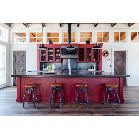 14” Original™ LED Pendant, 100-Black, SBK-Standard Black Cord, Wire Cage | Photo Courtesy of Legum Design and Cheryl McIntosh Photography