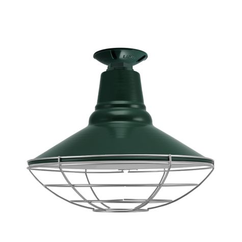 14" Aero, 300-Dark Green, Wire Cage, 975-Galvanized