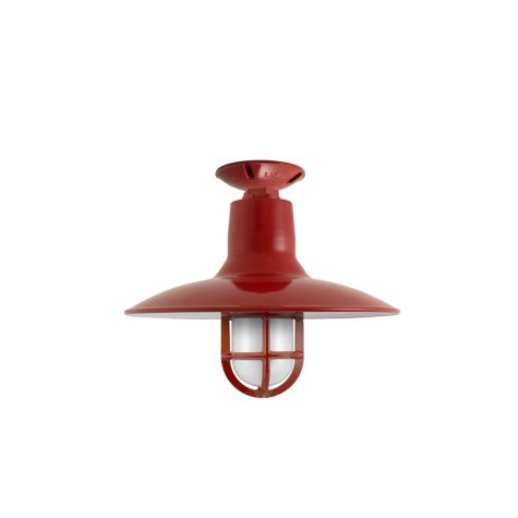 14" Dominion, 400-Barn Red, TGG-Heavy Duty Cast Guard, FST-Frosted Glass