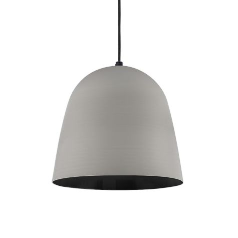 16" Egg LED, Exterior in 800-Industrial Grey, Interior in 100-Black, CSB-Black Cloth Cord