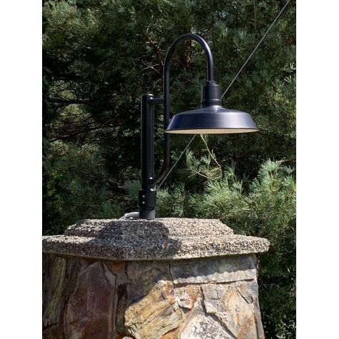 16" The Original™, Single Decorative Post Mount, 100-Black | Photo Courtesy of Homeowner