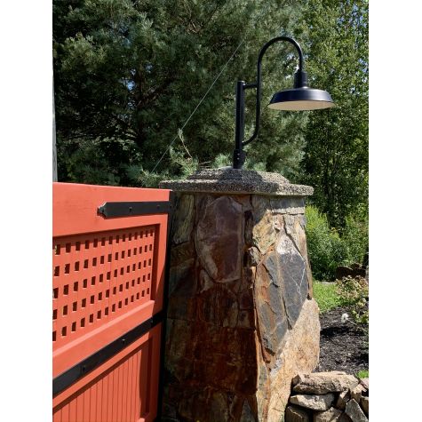 16" The Original™, Single Decorative Post Mount, 100-Black | Photo Courtesy of Homeowner