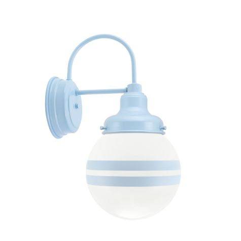 Round Schoolhouse Sconce, 715-Delphite Blue, Opaque Glass