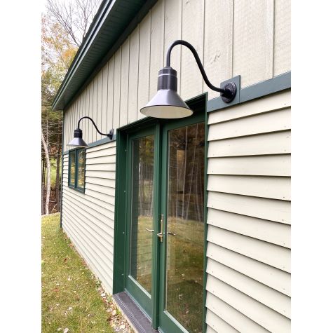 Canal Gooseneck Light, 100-Black, G11 Gooseneck Arm | Photo Courtesy of Ashley Brochu @themainesprucehouse