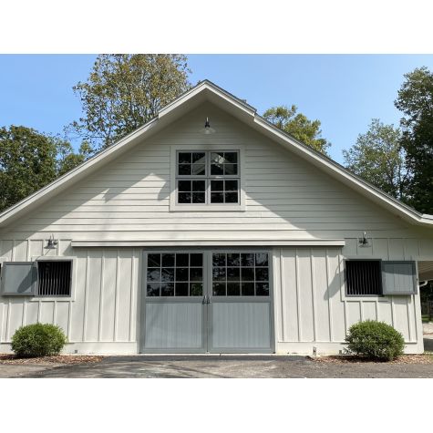 14” Cherokee, 805-Charcoal Granite, G11 Gooseneck Arm in 980-Brushed Aluminum | Courtesy of Homeowner