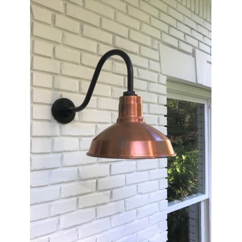 12" Dino, 995-Raw Copper, G11 Gooseneck Arm in 100-Black | Photo Courtesy of Customer