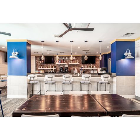 Voronoi II LED Tala Lamp (Displayed Here: Downtown Minimalist Cord Pendant, 705-Navy, CSGW-Gold & White Cloth Cord, Ceiling Canopy in 705-Navy, Voronoi II LED Tala Lamp Bulbs | Photo Courtesy of IQ Designs)