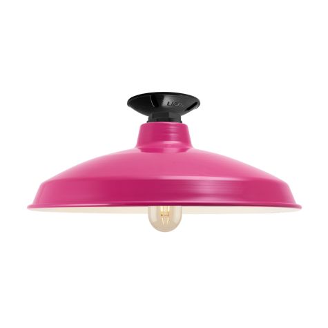 16" Marathon, 490-Magenta, Mounting in 100-Black, Shown with LED Edison T14 Bulb