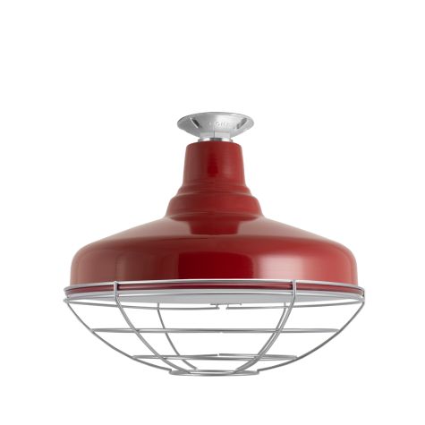 16" Union, 400-Barn Red, Wire Cage, 975-Galvanized, Mounting in 975-Galvanized