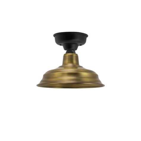 13" Bomber LED, 998-Natural Weathered Brass, Mounting in 100-Black