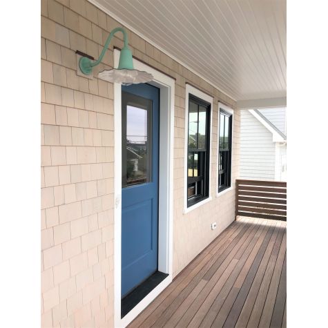 14” Seaside, 355-Jadite, G26 Gooseneck Arm | Photo Courtesy of Homeowner