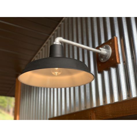 16” Original™, 105-Textured Black, G1 Straight Gooseneck Arm in 975-Galvanized | Photo Courtesy of Mindy Shorts and 4 Bears in the Hills, LLC
