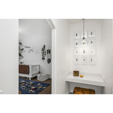 Fargo Pendant, 200-White, Cup in 100-Black, Turn Key Switch, SBK-Standard Black Cord | Photo Courtesy of Lara Anderson (@3nutshells) and Klugmann Media