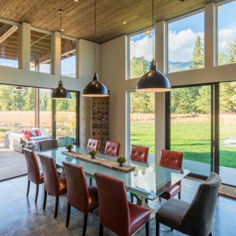 20” Wilcox Vented Cord Hung Pendants, 100-Black, Narrow Slot Vent, SBK-Standard Black Cord | Photo Courtesy of Designs North West