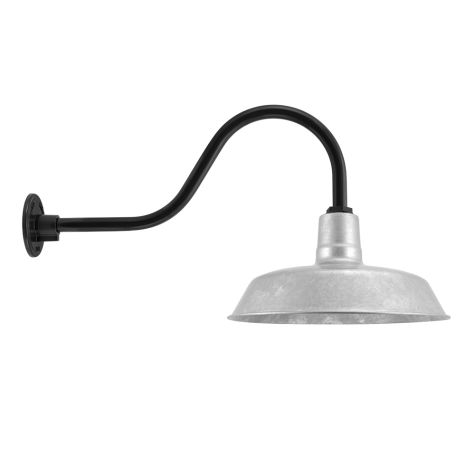 16" The Original™, 975-Galvanized, G22 Gooseneck Arm, 100-Black