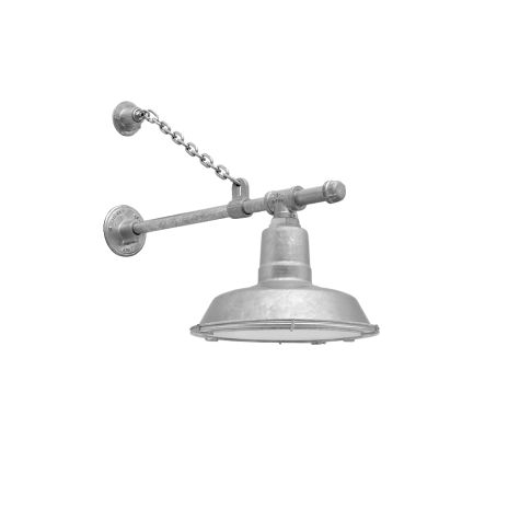 12" The Original™, 975-Galvanized, G64 Gooseneck Arm, Acrylic Diffuser, 975-Galvanized