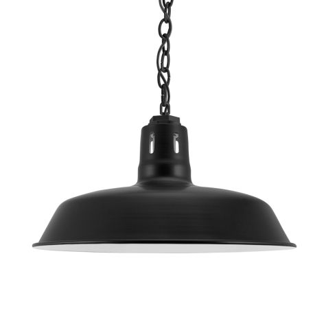 16" The Original™ Vented Chain Hung, 100-Black, Narrow Slot Vents, SBK-Standard Black Cord