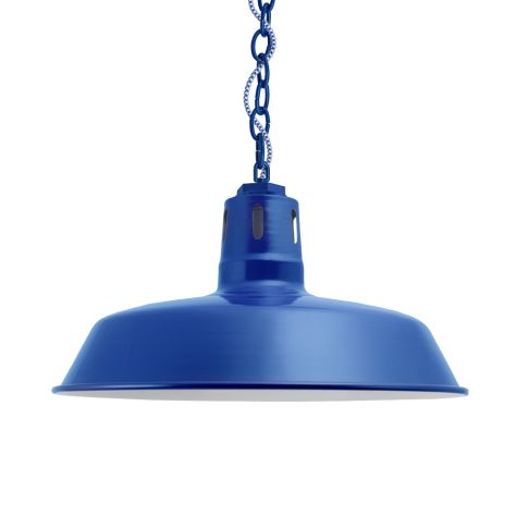 16" The Original™ Vented Chain Hung, 700-Royal Blue, Narrow Slot Vents, CSUW-Blue & White Cloth Cord