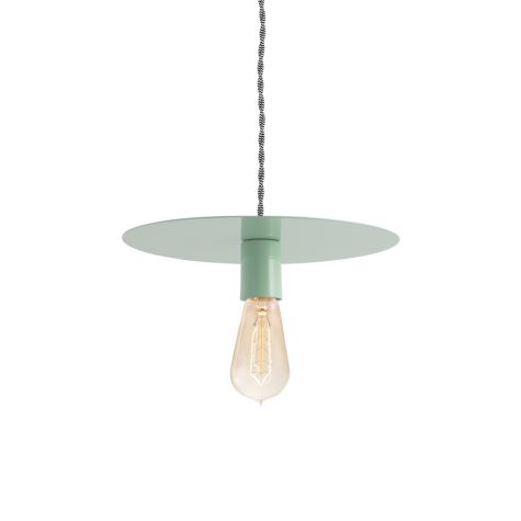 12" Ellington, 311-Jadite, TBW-Black & White Cotton Twist Cord, Shown with Nostalgic Edison 40W 1890 Era Bulb