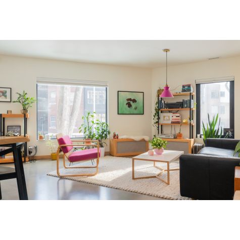 Manhattan Wooden Top Pendant, Ash Wood, 490-Magenta, SBK-Standard Black Cord, Ash Wood Canopy Cover