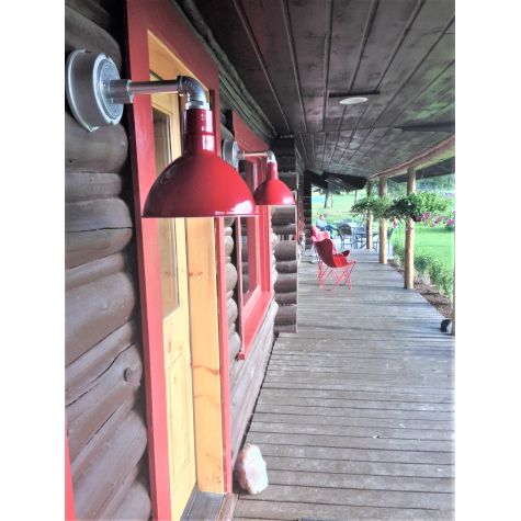 14" Wilcox LED, 400-Barn Red, G3 Gooseneck Arm
