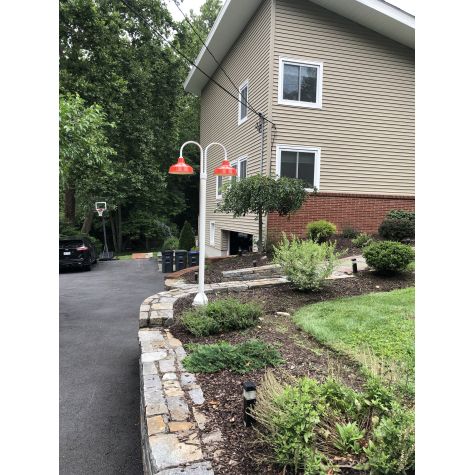 14" Avalon, 420-Orange, Double Post Mount, 200-White