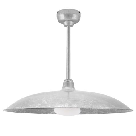 28" Sinclair Stem Mount, 975-Galvanized, Shown with Noma LED Tala Lamp