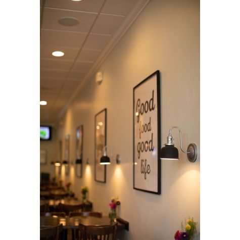 Fargo Wall Sconce, 106-Matte Black, Mounting in 975-Galvanized