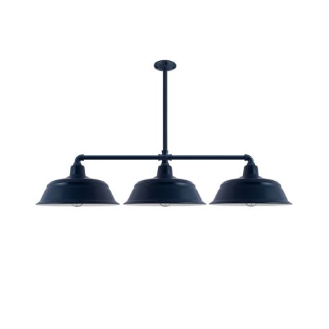 Bomber 3-Light, 705-Navy, CGG-Standard Cast Guard, 975-Galvanized, 18" Arms