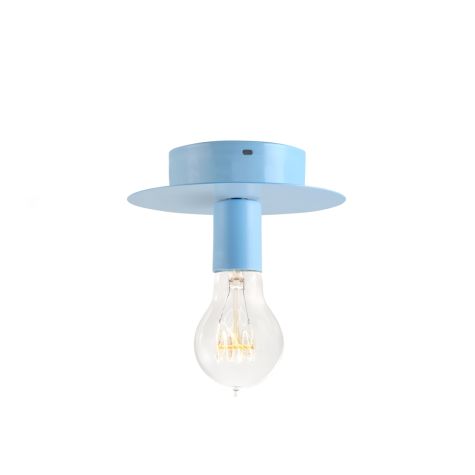 8" Ellington Flush Mount, 715-Delphite, Shown with Nostalgic Edison-Style Victorian 25 Watt Light Bulb