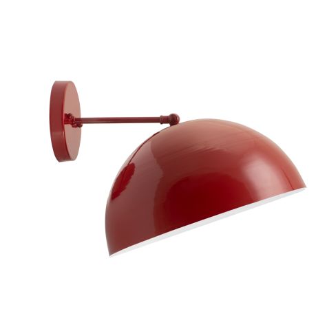 Loma Adjustable Wall Sconce, 400-Barn Red, Interior in 200-White
