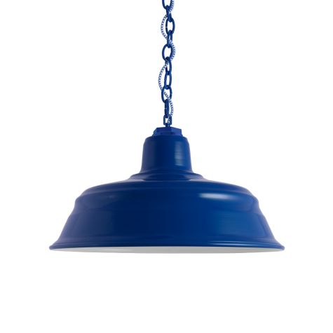 15" Bomber LED, 700-Royal Blue, CSUW-Blue & White Cloth Cord