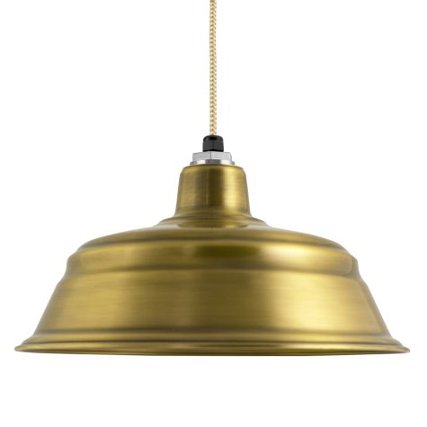 17" Bomber, 998-Natural Weathered Brass, CSGW-Gold & White Cloth Cord