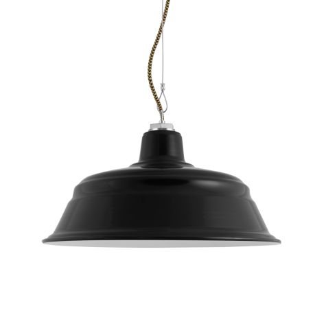 17" Bomber, 100-Black, CSBG-Black & Gold Cloth Cord