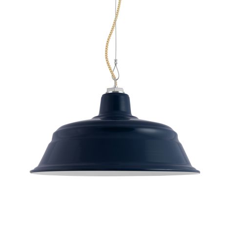 17" Bomber, 705-Navy, CSGW-Gold & White Cloth Cord