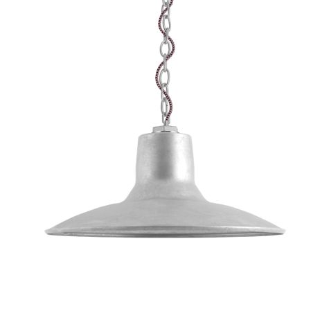16" Dominion LED, 975-Galvanized, CSBP-Black & Pink Cloth Cord