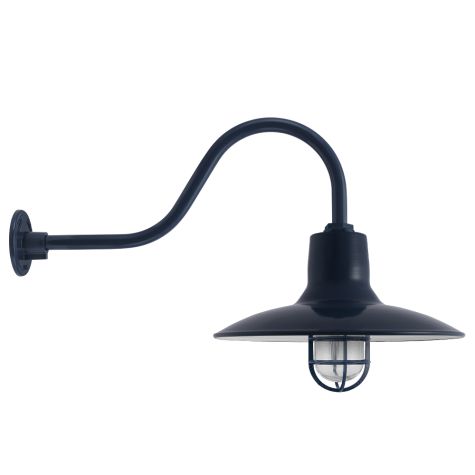 16" Dominion, 705-Navy, CGG-Standard Cast Guard, RIB-Ribbed Glass, G22 Gooseneck Arm