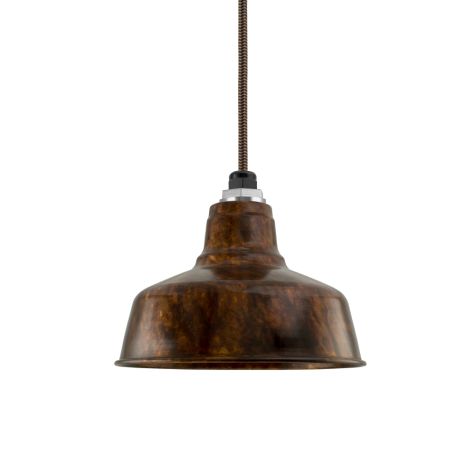 10" Esso LED, 999-Natural Oil-Rubbed Copper, CSBB-Black & Brown Chevron Cord