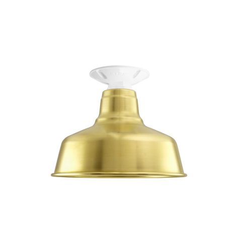 10" Esso, 997-Natural Raw Brass, Mounting in 200-White