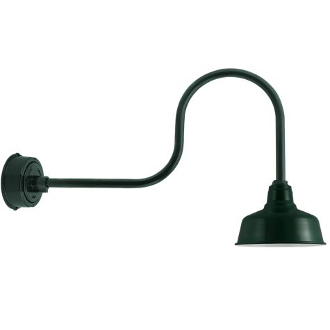 10" Esso LED, 300-Dark Green, G6 Gooseneck Arm
