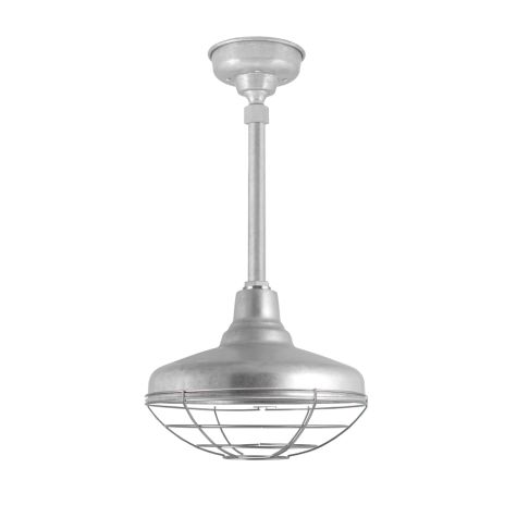 16" Union LED, 975-Galvanized, Wire Cage, Hang Straight Canopy