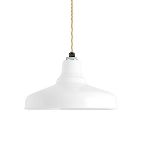16" Union LED, 200-White, CSGW-Gold & White Cloth Cord